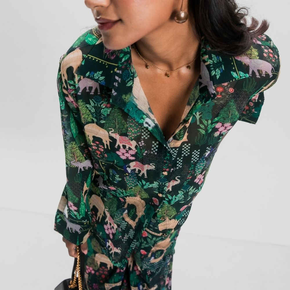 ABHA CHIFFON CO-ORD SET