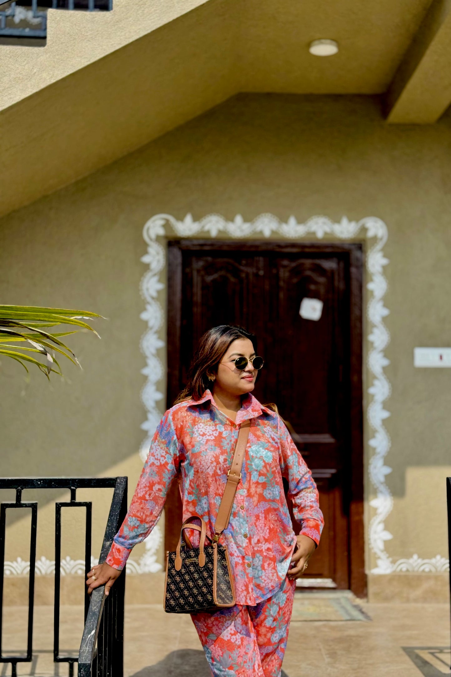 ABHA CHIFFON CO-ORD ORANGE