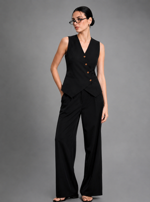 Black Waist-Coat Asymmetric