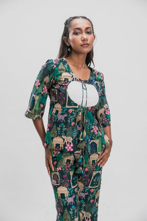 BRISTI IVRAH CHIFFON CO-ORD SET