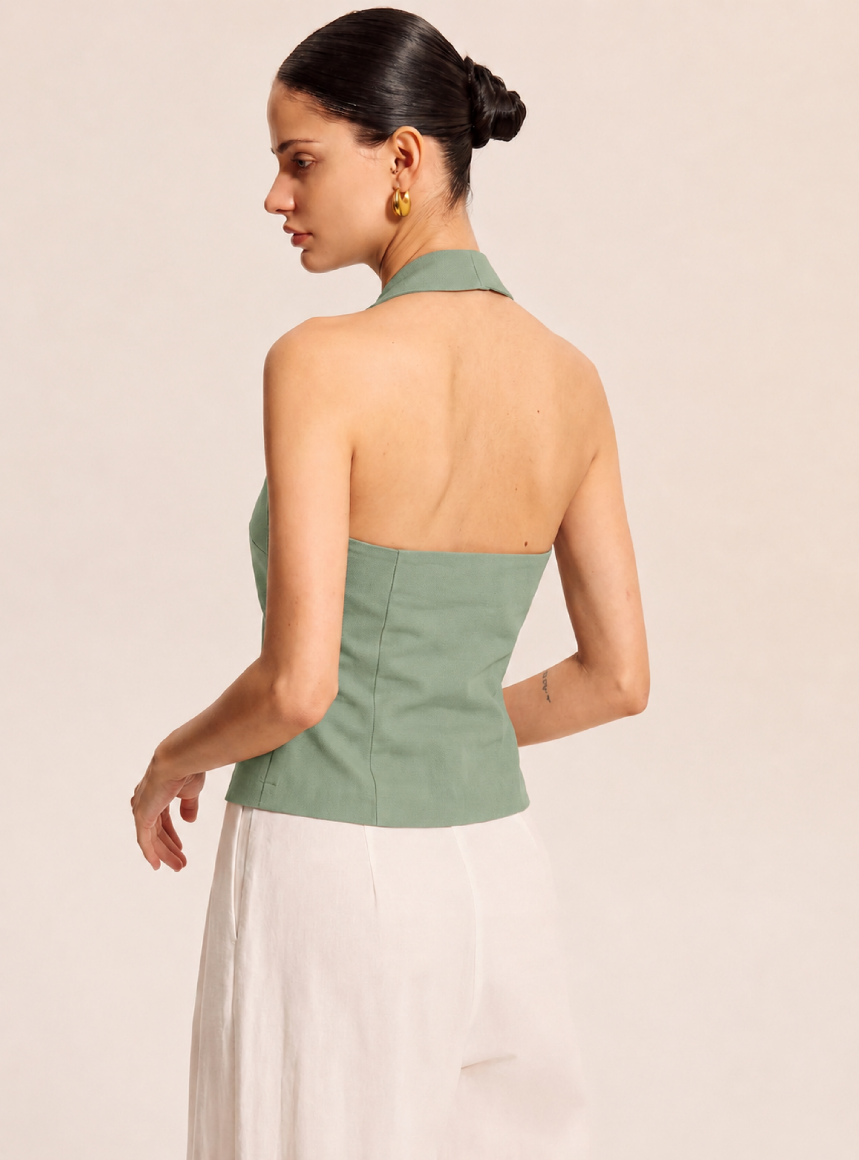 Green Halterneck Waist-Coat