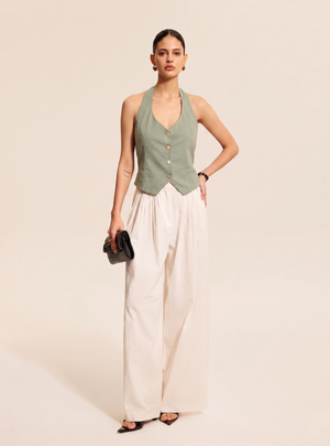 Green Halterneck Waist-Coat