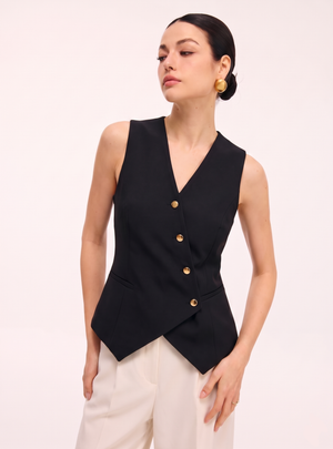 Black Waist-Coat Asymmetric
