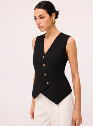 Black Waist-Coat Asymmetric