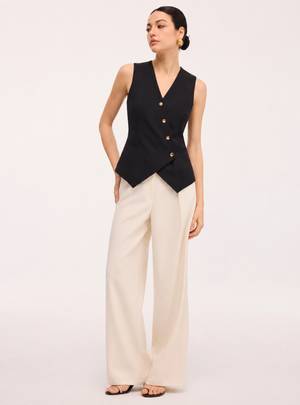 Black Waist-Coat Asymmetric