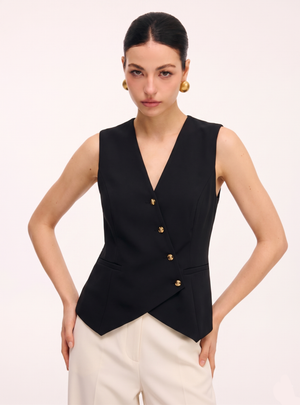 Black Waist-Coat Asymmetric
