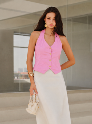 Pink Halterneck Waist-Coat