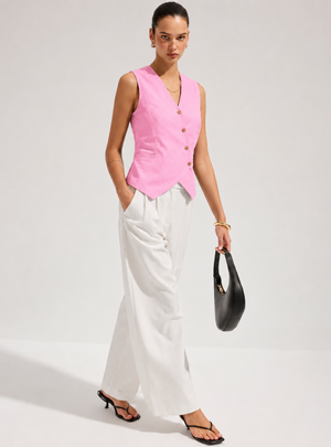 Pink Waist-Coat Asymmetric