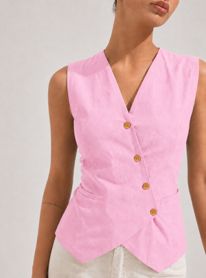 Pink Waist-Coat Asymmetric