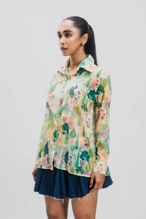 ABHA PEARL CHIFFON SHIRT