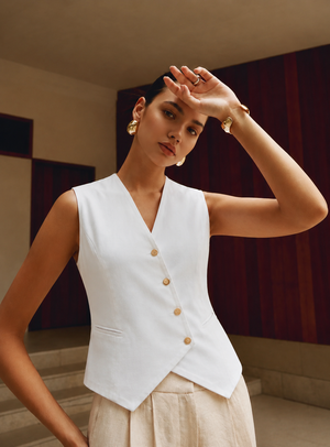 White Waist-Coat Asymmetric