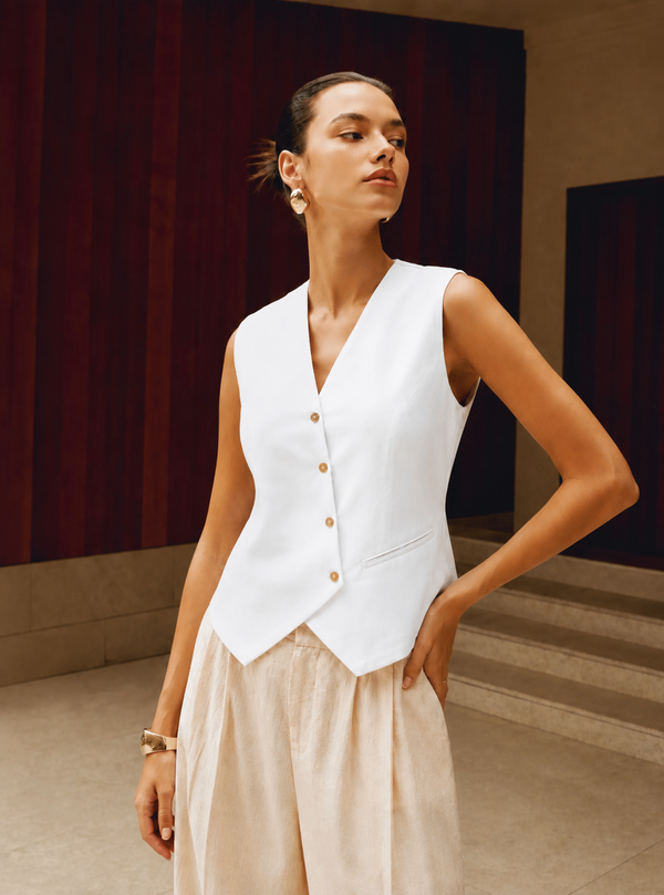 White Waist-Coat Asymmetric