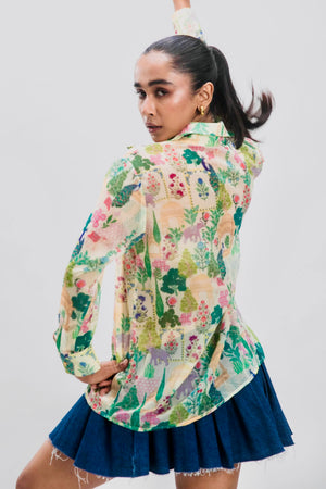 ABHA PEARL CHIFFON SHIRT