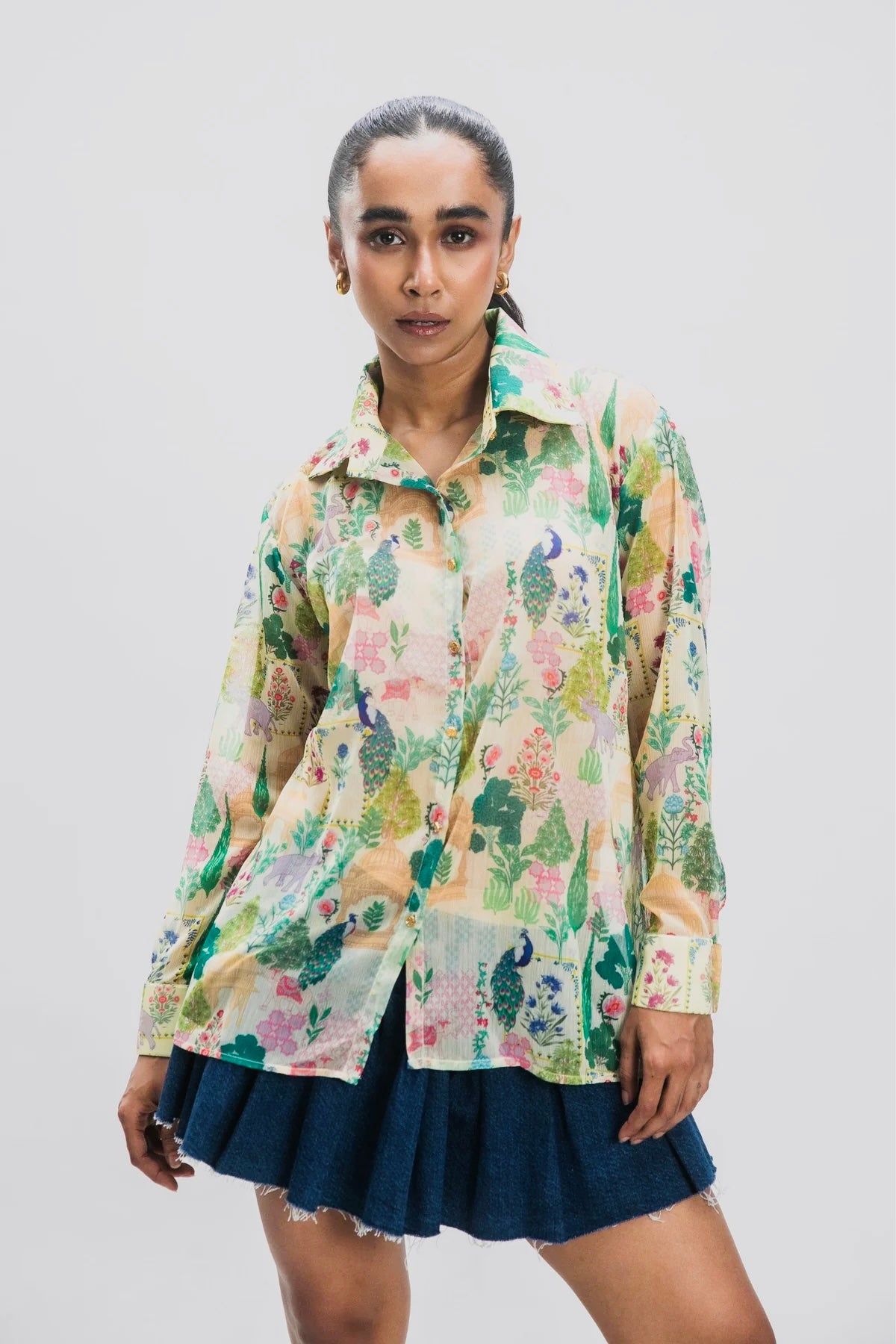 ABHA PEARL CHIFFON SHIRT