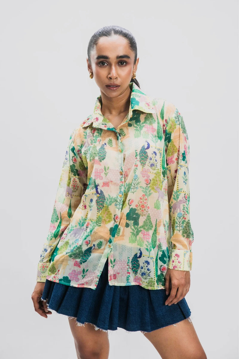ABHA PEARL CHIFFON SHIRT