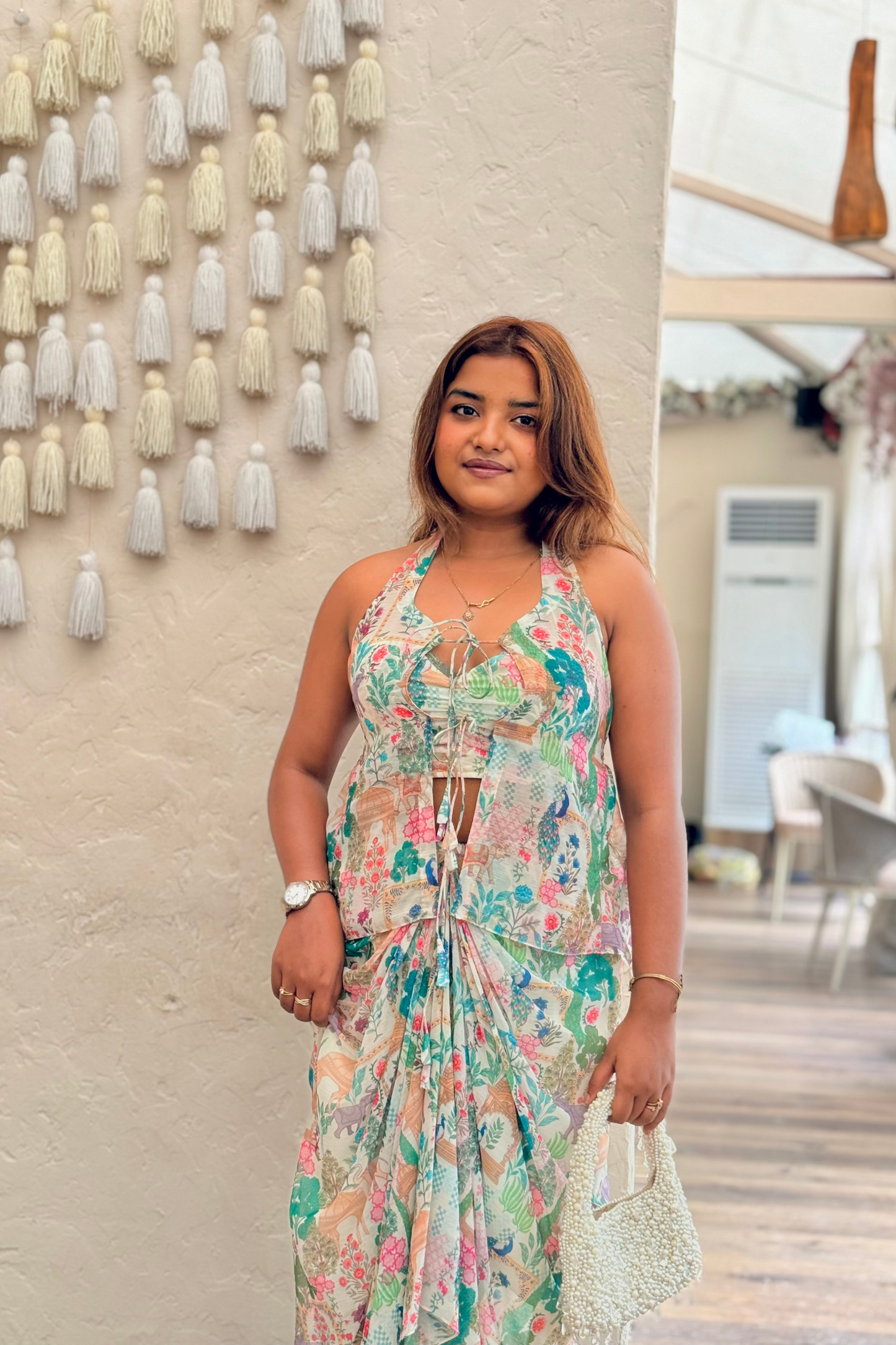 BRISTI ISHTAR CHIFFON SET WHITE