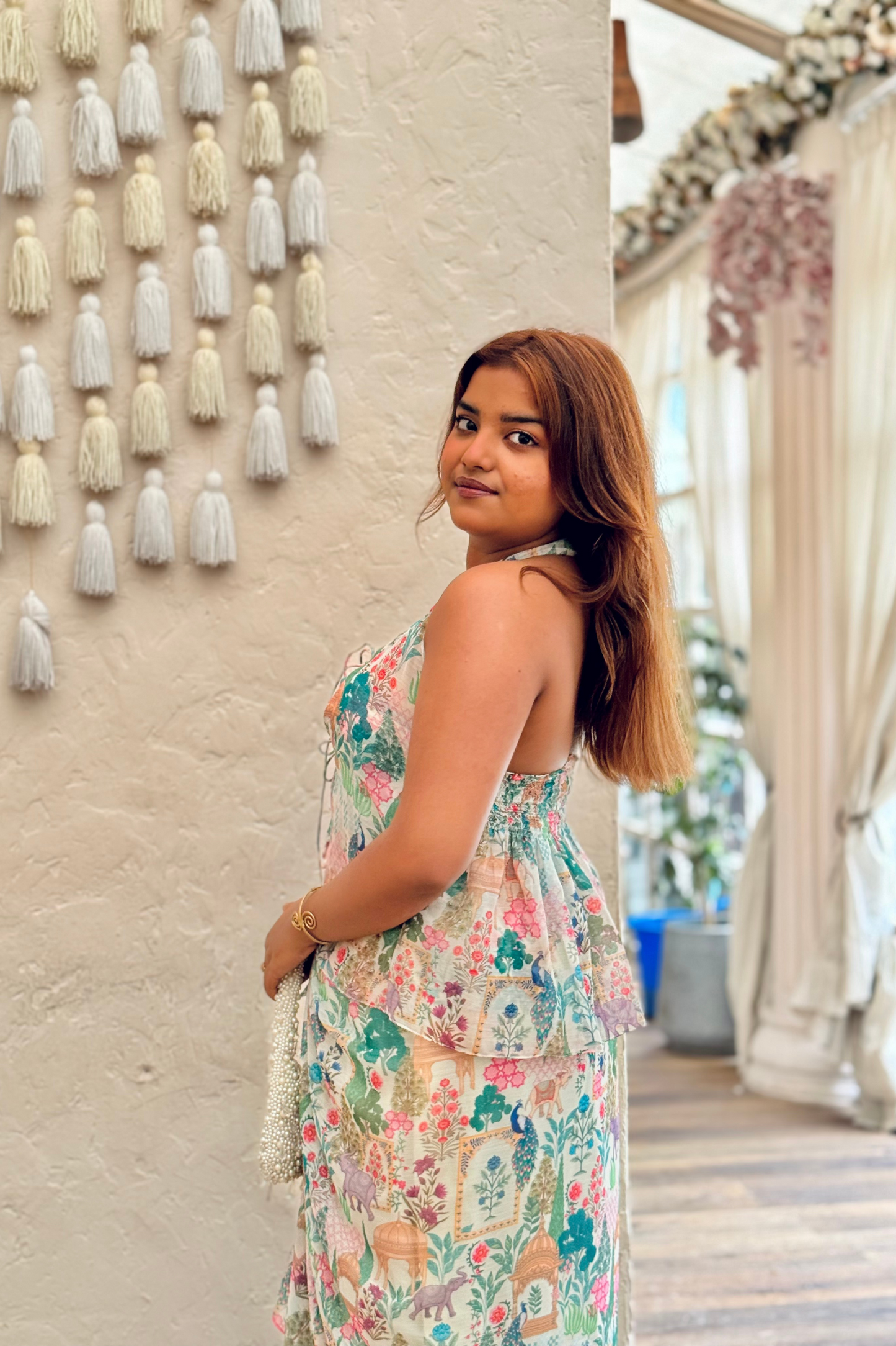 BRISTI ISHTAR CHIFFON SET WHITE