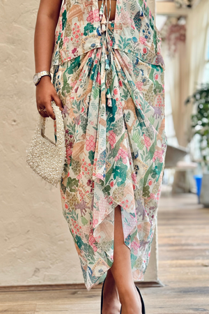 BRISTI ISHTAR CHIFFON SET WHITE