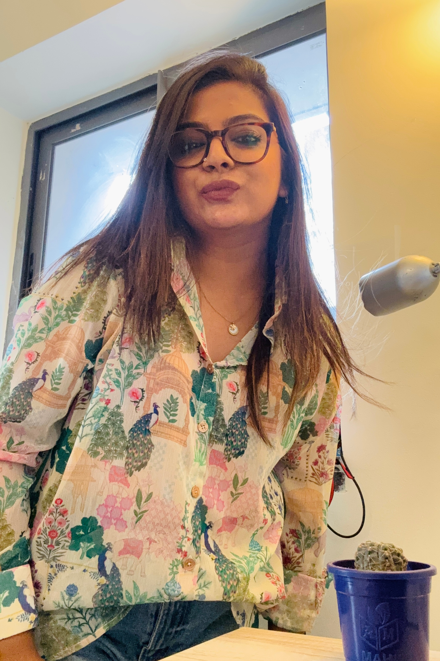 ABHA PEARL CHIFFON SHIRT