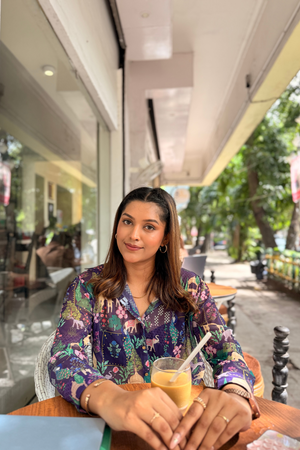 ABHA PURPLE CHIFFON SHIRT