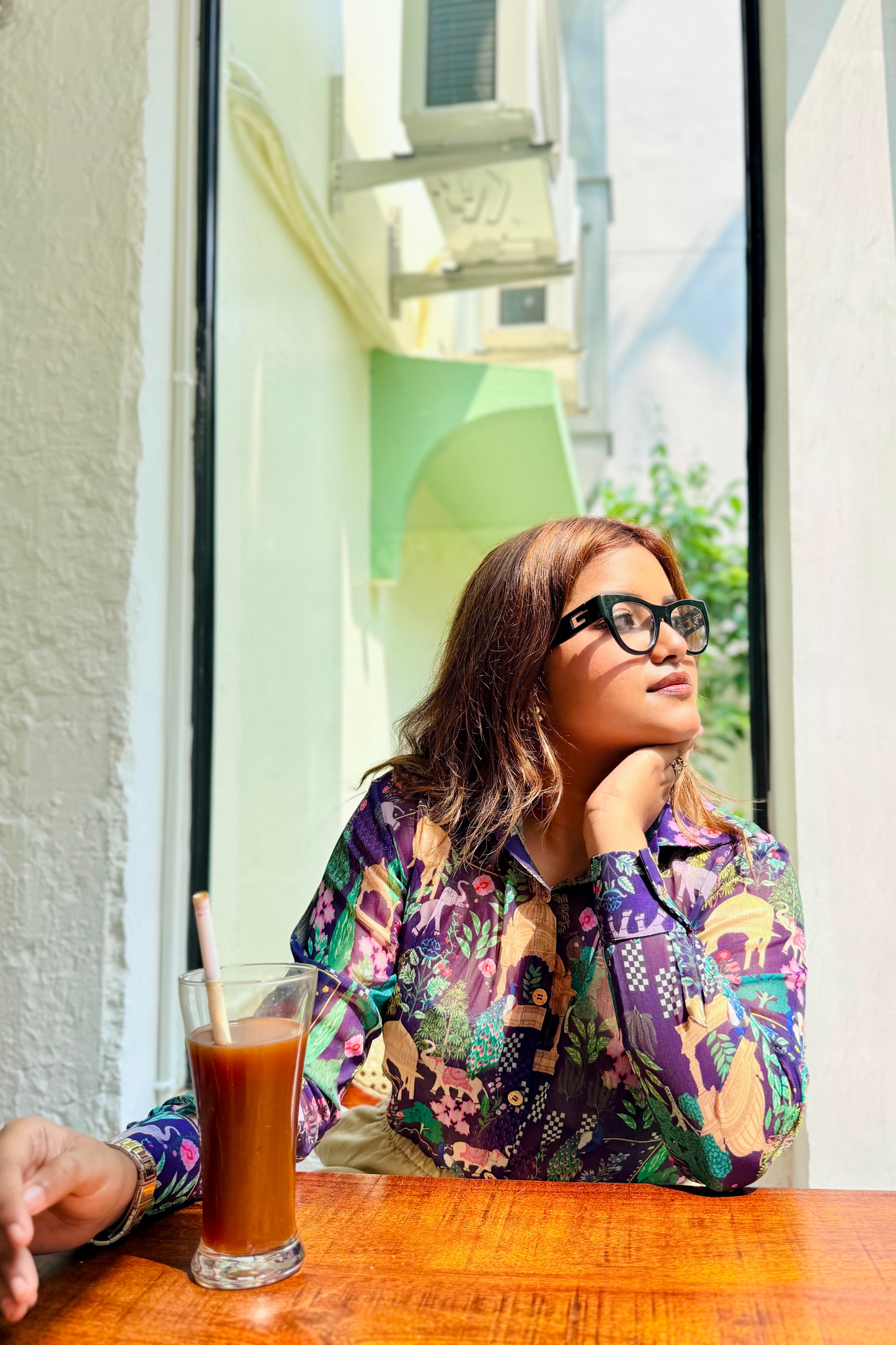 ABHA PURPLE CHIFFON SHIRT