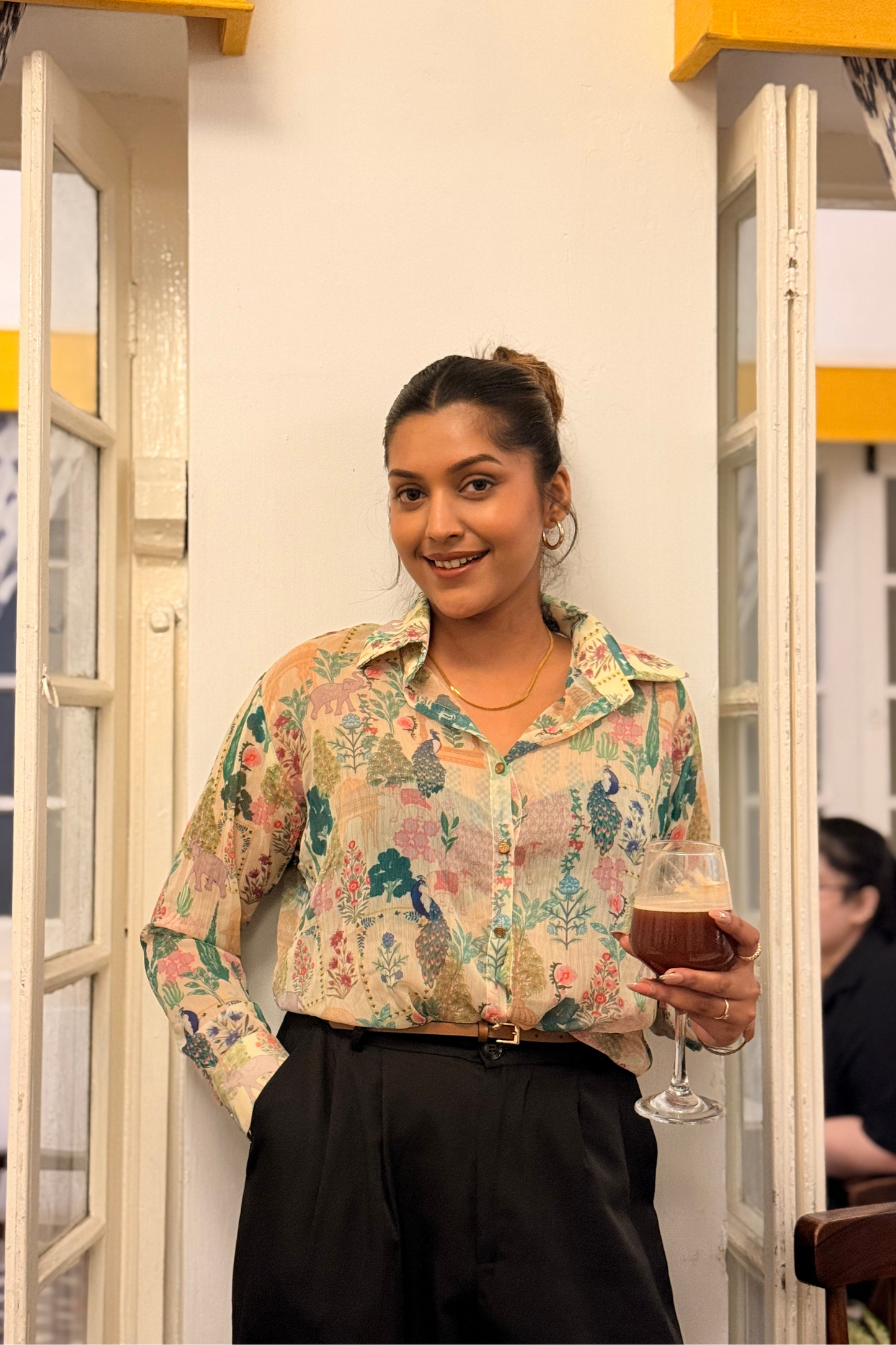 ABHA PEARL CHIFFON SHIRT