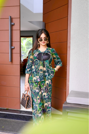 BRISTI IVRAH CHIFFON CO-ORD SET